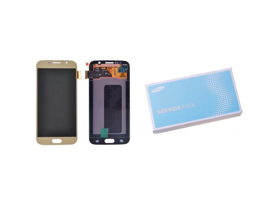 LCD DISPLAY + TOUCH ORIGINALE SERVICE PACK SAMSUNG GALAXY S6 SM-G920F GOLD